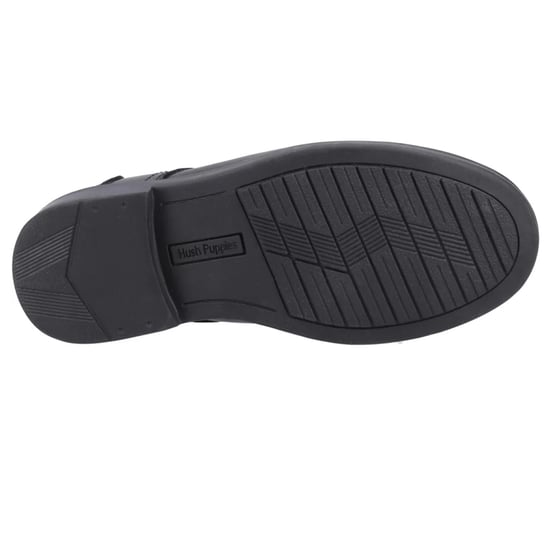 Hush Puppies Boys Tommy Leather School Shoes (Black) - Image 5
