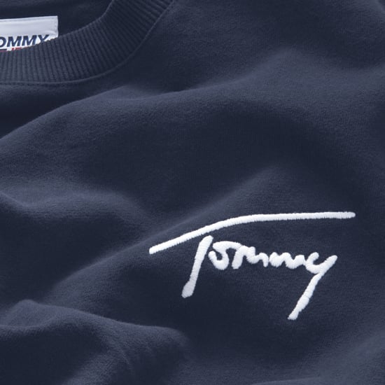 Tommy Jeans Sweaters Signature Crew Sweater Blue - Image 4