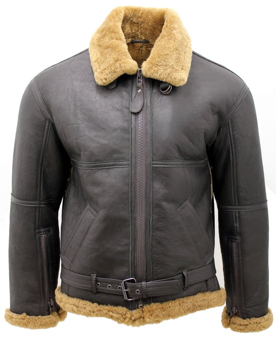 RAF Sheepskin Leather Aviator Jacket - Skyfair - Image 5