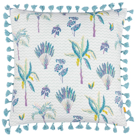 furn. Chamae Floral Tasselled Cushion Cover - Image 1