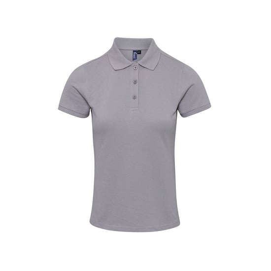 Premier Dames/dames Coolchecker Plus Piqu Polo met CoolPlus (Zilver) - Image 1