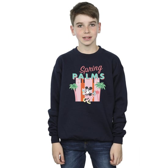 Disney Boys Minnie Mouse Spring Palms Sweatshirt (Navy Blue)