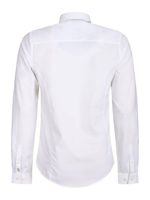 Luke 1977 Men's The Butchers Pencil Slim Fit Smart Shirt in White