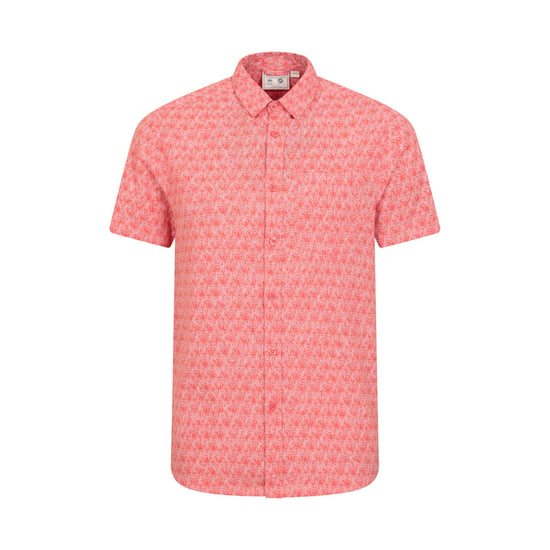 Mountain Warehouse Mens Preston Illustration Leaves Shirt (Coral) - Image 1