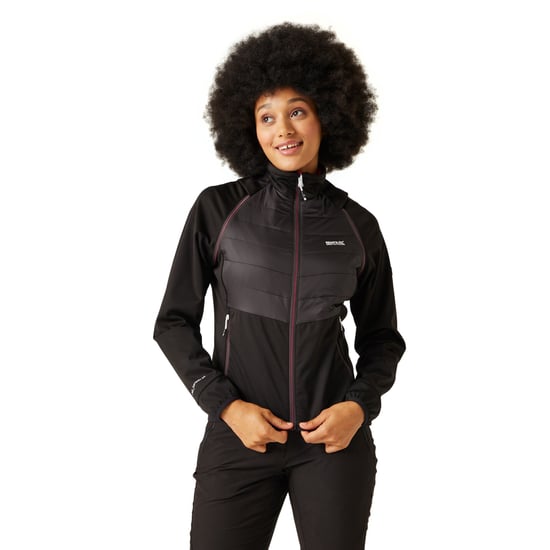Regatta Womens/Ladies Steren II Hybrid Jacket (Black/Flamingo Pink)