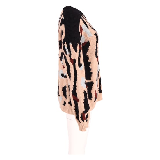 Chloe Mönstrad Chunky Stickad Tröja i Flerfärgad Cashmere - Image 5