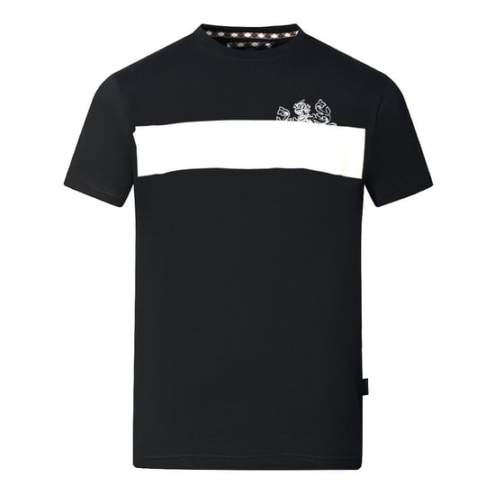 Aquascutum Block Aldis Logo Black T-Shirt - Image 1