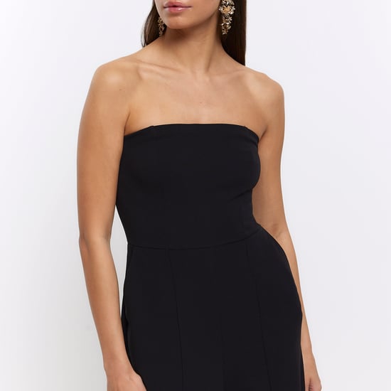 River Island Womens Jumpsuit Black Corset Bandeau