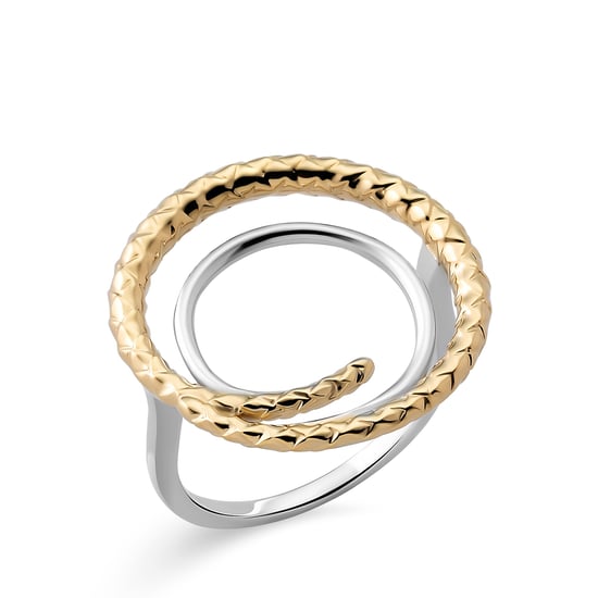 Orphelia Women's 925 Sterling Silver Ring - Silver/Gold ZR-7499 - Image 1