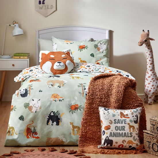 little furn. Wildlife Animal Reversible Duvet Cover Set - Image 1
