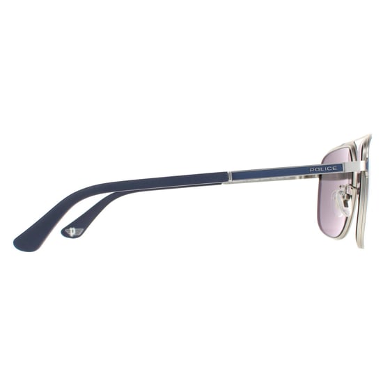 Police Aviator Mens Matt Palladium and Dark Blue Blue Grey SPLA58C Record 3