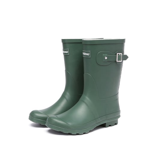 EVER AU Women Penguin Mid-Calf Gumboots - Olive
