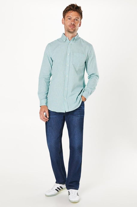 Fine Check Long Sleeve Shirt - Image 4