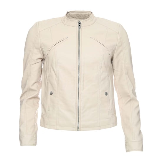 Women's Vero Moda Favodona Faux Leather Jacket in Oatmeal