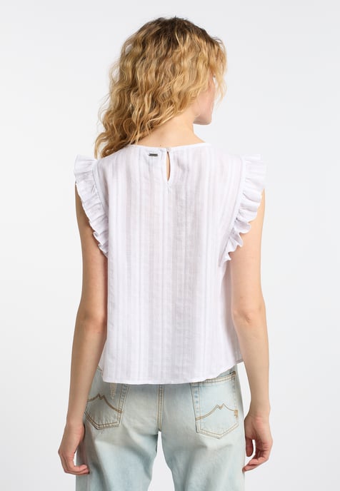 Dreimaster Blouse Dames wit - Image 4