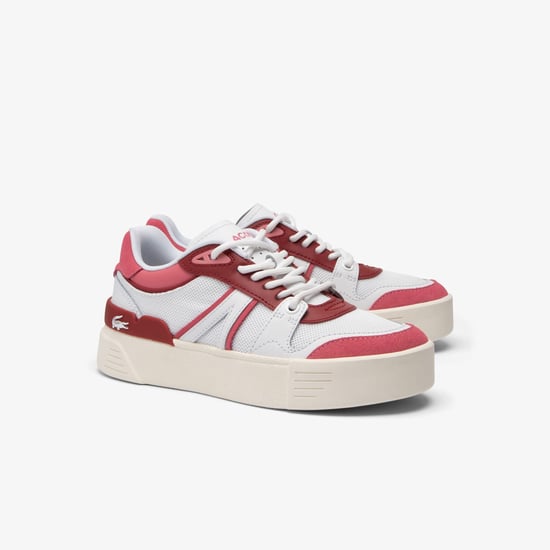 Women's Lacoste L002 Evo Trainers in White pink