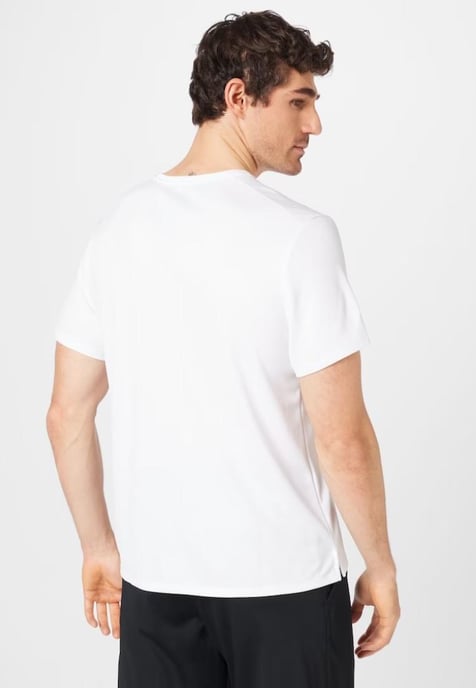 Nike Dri Fit Mens Miler Short Sleeve T Shirt in White - Image 2
