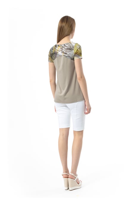 Animal Print Detail Top