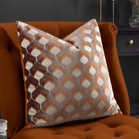 Paoletti Ledbury Velvet Jacquard Feather Filled Cushion - Image 6
