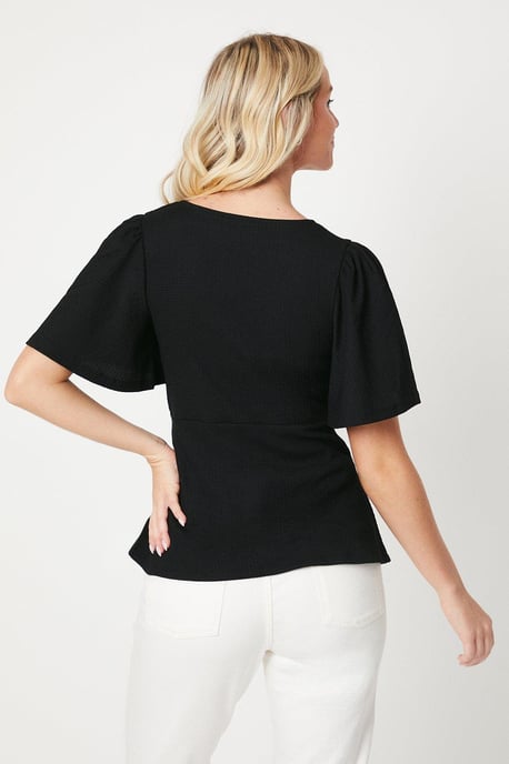 Angel Sleeve Knot Detail Top