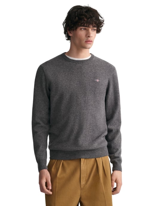 GANT Mens Superfine Lambswool Crew Neck Jumper - Image 4
