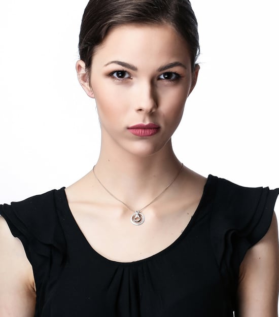 Orphelia 'Azalea' Dames 925 Sterling Zilveren Ketting met Hanger - Zilver/Rosé ZH-7095/1 - Image 3