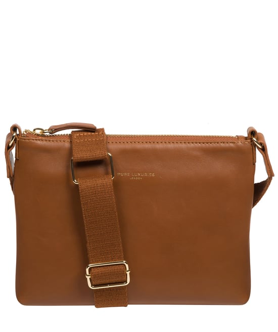 'Nessa' Oak Nappa Leather Cross Body Bag