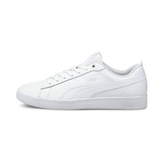PUMA Womens Smash v2 Leather Trainers Sports Shoes - Image 1