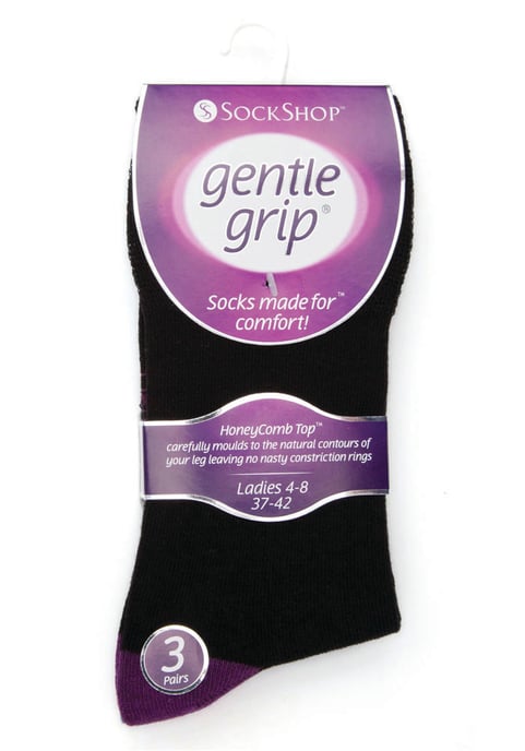 Gentle Grip - 6 par icke elastiska Gentle Grip-strumpor för damer - GG11 - Image 2