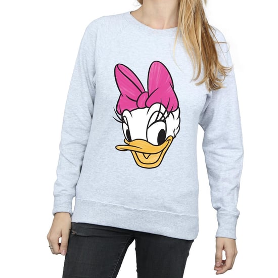 Disney Womens/Ladies Daisy Duck Head Painted Sweatshirt (Heather Grey)