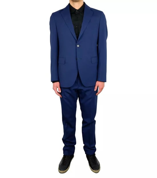 Classic Wool Suit with 2-Button Closure - Image 1