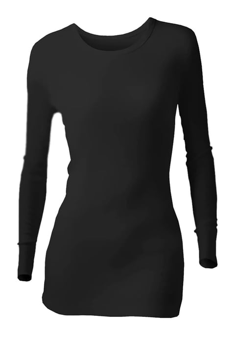 Heat Holders - Ladies Long Sleeve Thermal Underwear - Black - Image 1