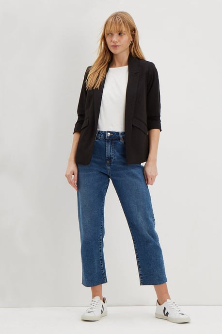 Ruched Sleeve Blazer - Image 4