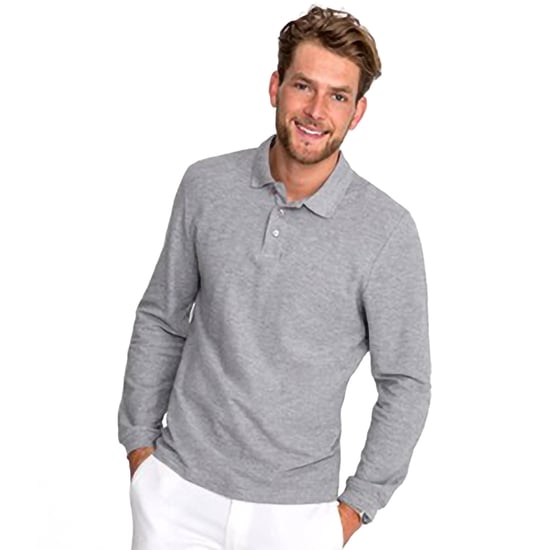 SOLS Heren-Winter II Poloshirt met lange mouwen van Piqué katoen (Grijze Mergel) - Image 4