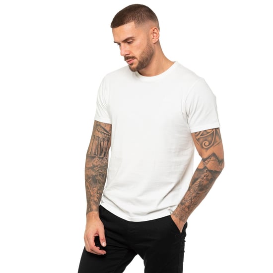 Enzo | Mens Crew Neck T-Shirt - White - Image 2