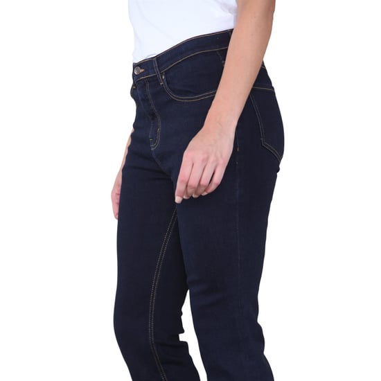 Dames Magic Shaping High Waisted Slim Flare Leg Jeans in Indigo - Image 4