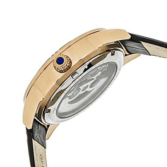 Empress Godiva Automatic MOP Leather-Band Watch
