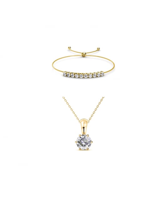 Crystal Mia Födelsesten Set - Guld och kristall - Image 1