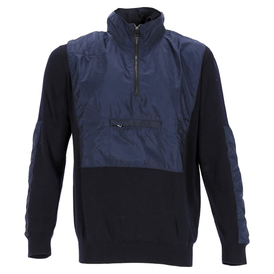 Prada Windbreaker in Marineblauwe Wol en Nylon - Image 1