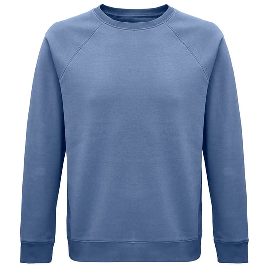 SOLS Unisex Adult Space Organic Raglan Sweatshirt (Blue)