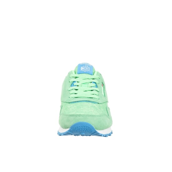 Reebok Classic Nylon Washed Lace-Up Green Suede Leather Kids Trainers BD3858