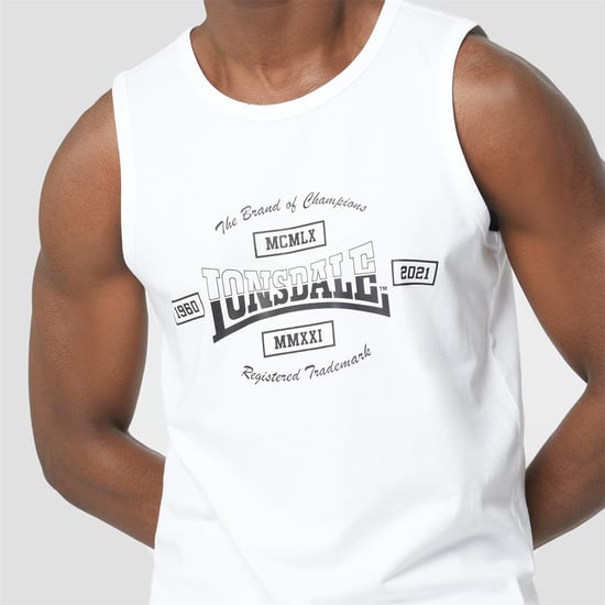 Lonsdale Mens Heavyweight Jersey Vest Top