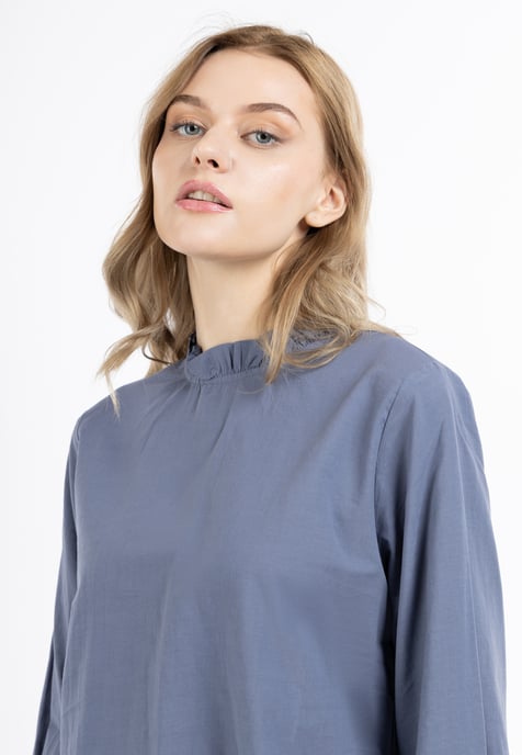 Dreimaster Bloes met lange mouwen teylon Dames Grijs-blauw - Image 5