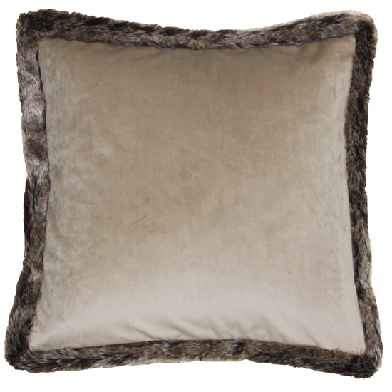 Paoletti Kiruna Velvet Faux Fur Trimmed Cushion Cover