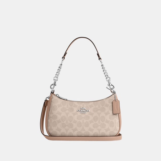 Teri Shoulder Bag in Signature Canvas with Chain Strap - Image 1