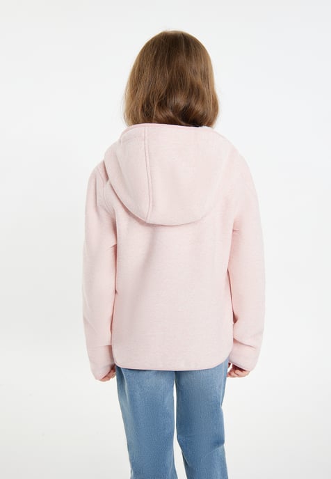 Schmuddelwedda Gebreide fleeceblouse met teddyvoering Meisjes Pastelroze melange - Image 4