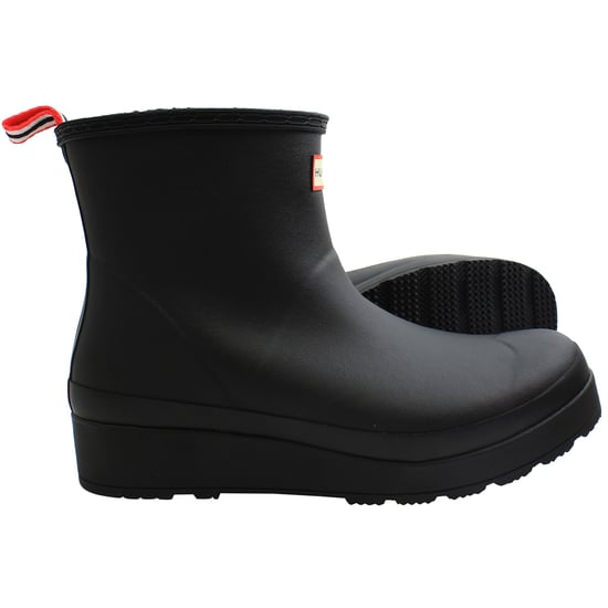 Hunter Play Shearling Insulated Short Womens Black Wellington Boots - Image 3