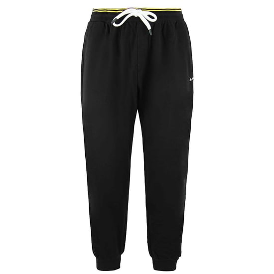 Ben Sherman Script Embroidery Mens Black Track Pants - Image 1