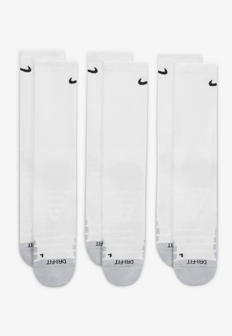 NIKE Unisex Everyday Cushion Crew Training Socks 3 Pairs in White - Image 2