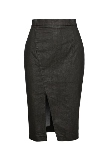Dark Green Pencil Skirt by Conquista Fashion